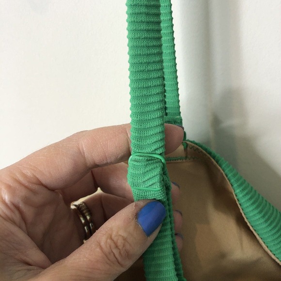 Old Navy NWT Women's Cinched Front Bikini Top Removable Pads in Emerald Reef 2X - Picture 8 of 8